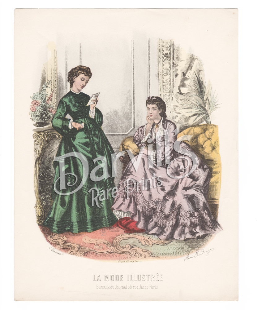 French fashion etchings, La Mode Illustree, Musee des
